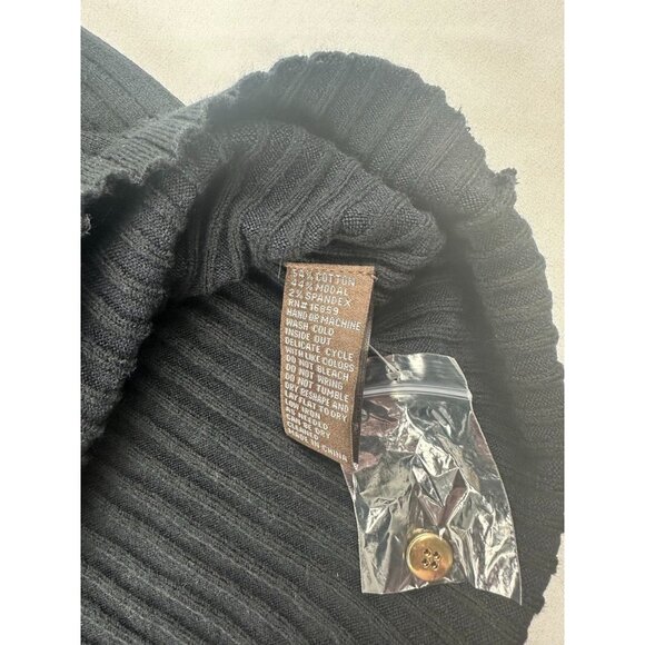 NWT J Mclaughlin Arlette Sweater Medium Turtleneck Knit Ribbed Solid Black - Picture 9 of 11